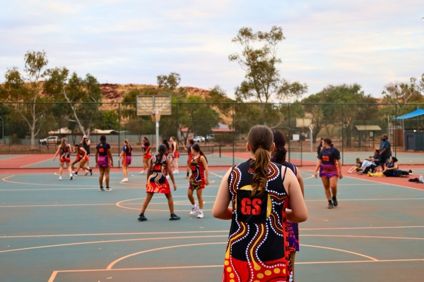 Netball competition on Day 1 of the camp