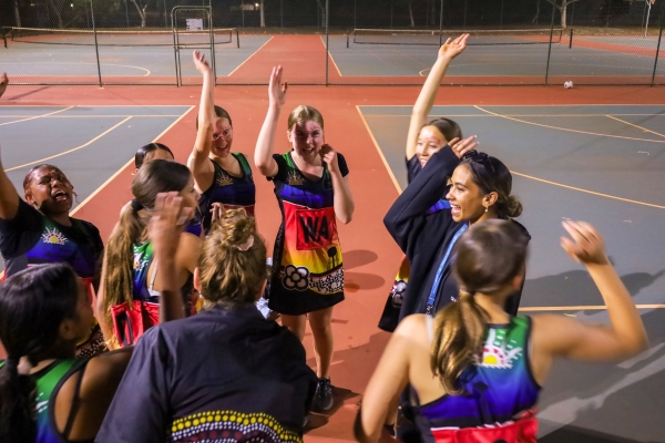 Hedland Shooting Stars participants on Day 1 of the camp