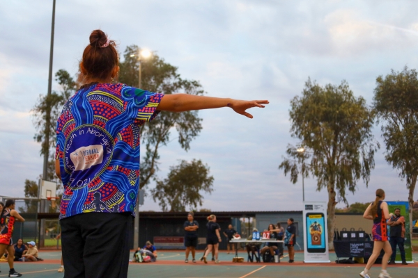 Netball competition on Day 1 of the camp