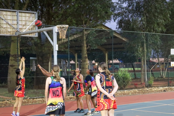 Netball competition on Day 1 of the camp