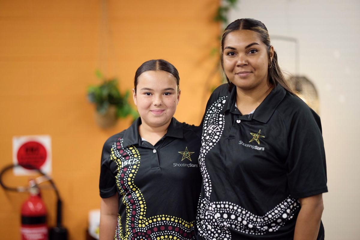 Haylee & Danika in the Hedland Shooting Stars classroom